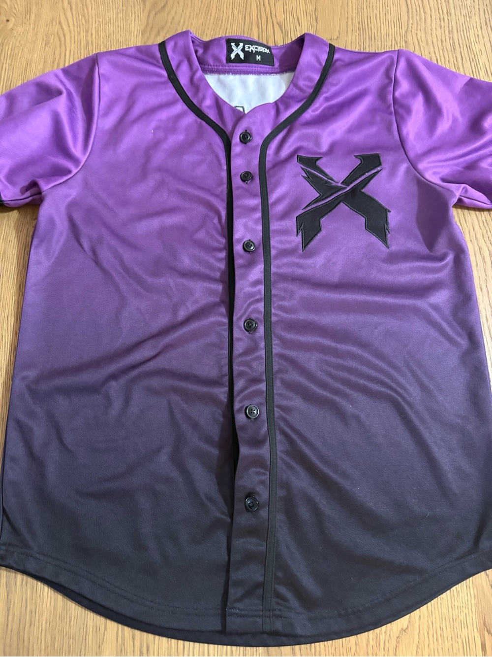 Expressions Purple and Black Gradient Baseball Jersey